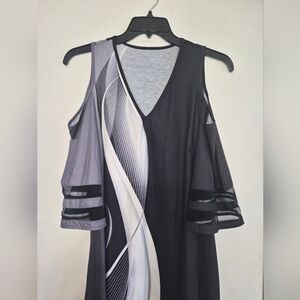 Source Unknown Black and Gray Dress